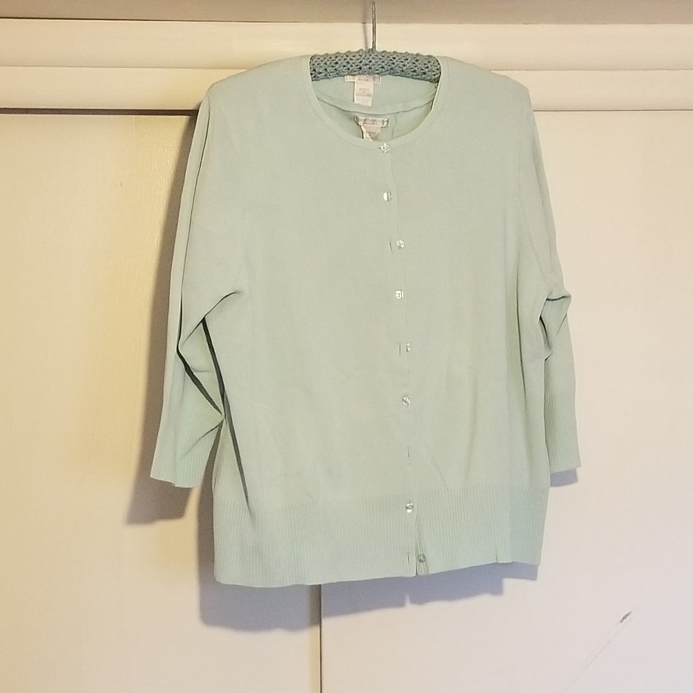 Worthington Pastel Blue Green Twin Set